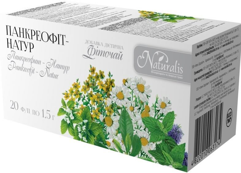 

Фіточай Naturalis Панкреофіт-Натур 1,5 г фільтр-пакет, №20, чай 1,5 г фільтр-пакет