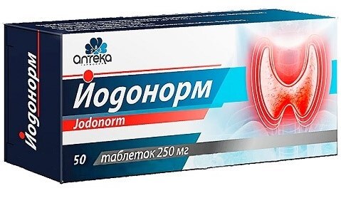 

Йодонорм 250 мг таблетки, №50, табл. 250 мг