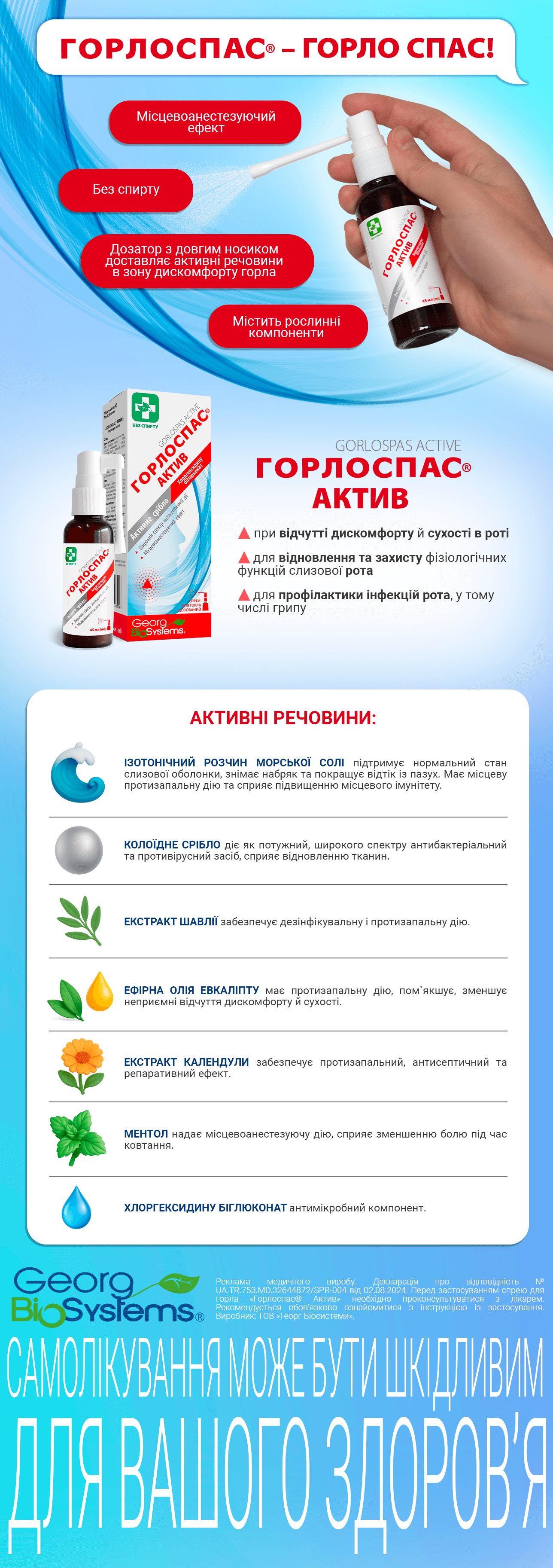 ГОРЛОСПАС АКТИВ спрей для горла