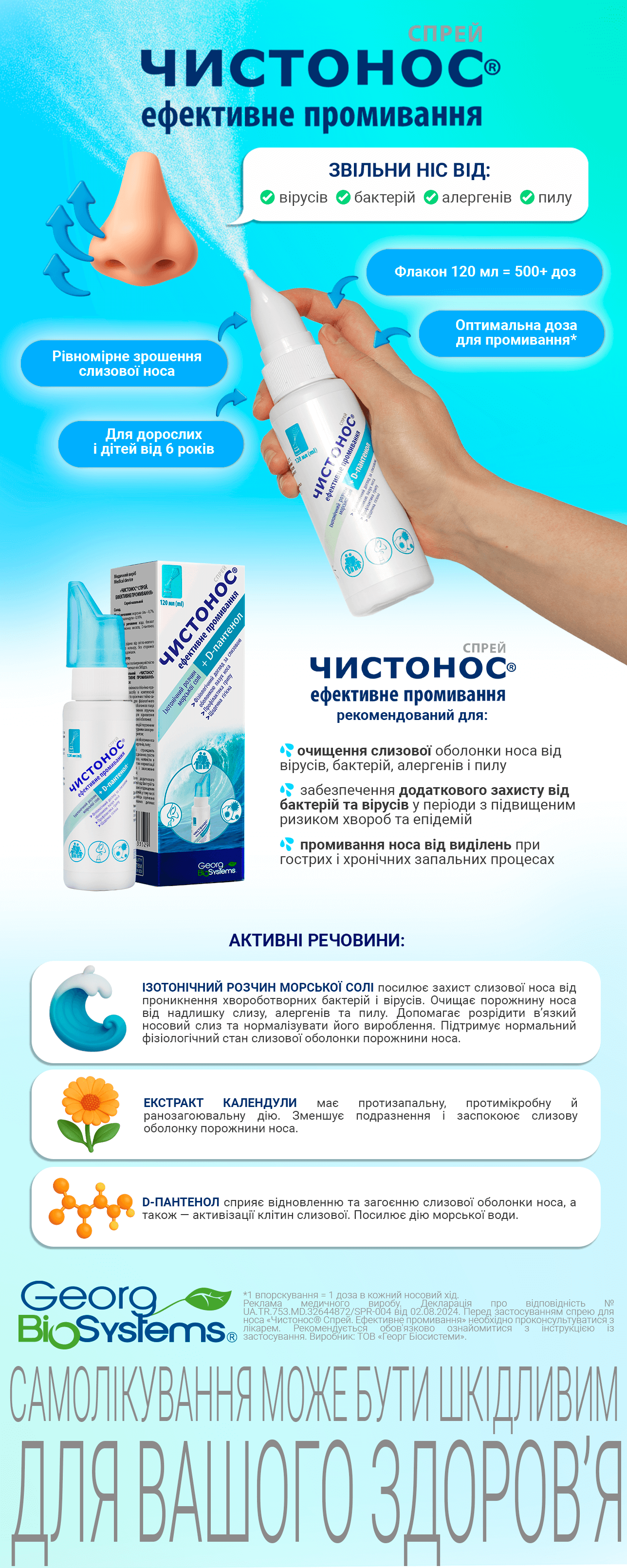 Чистонос ефективне промивання спрей