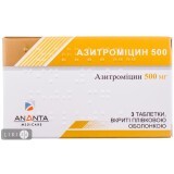 Азитроміцин табл. в/о 500 мг №3