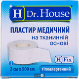 Пластир медичний Dr. House на тканинній основі 2 см х 500 см в картонній упаковці 1 шт