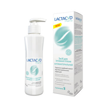 Гель для інтимної гігієни Lactacyd Фарма антибактеріальний, 250 мл, флакон з дозатором: ціни та характеристики