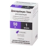 Доксорубицин-тева конц. д/р-ра д/инф. 50 мг фл. 25 мл