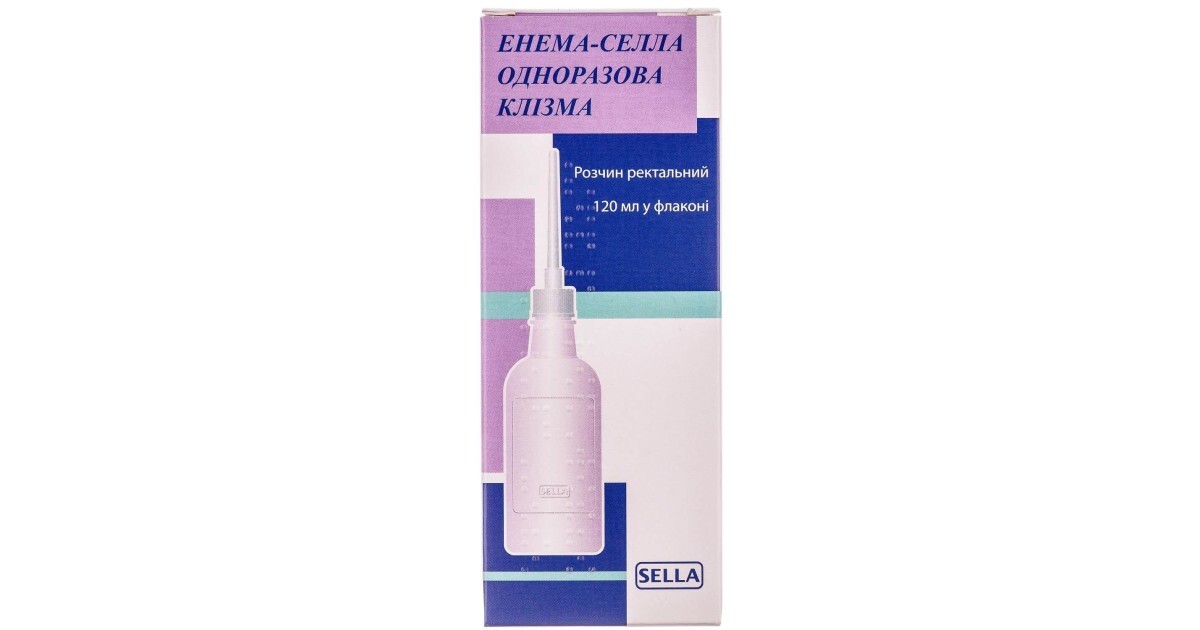 Энема-Селла одноразовая очистительная клизма 16 г/6 г, 120 мл