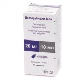 Доксорубицин-тева конц. д/р-ра д/инф. 20 мг фл. 10 мл