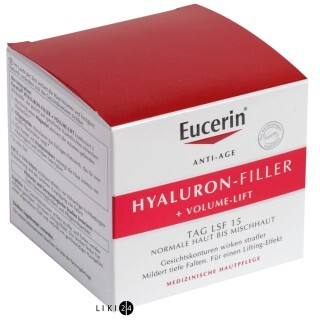 Крем для лица Eucerin SPF15 Гиалурон Филлер дневной антивозрастной для нормальной и комбинированной кожи, 50 мл