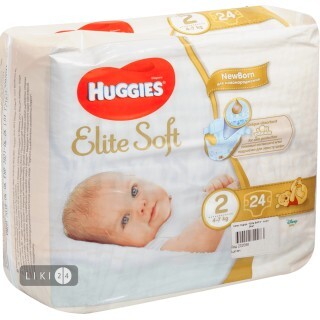 Подгузники Huggies Elite Soft 2 4-6 кг 24 шт