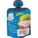 Фруктове пюре Gerber Яблуко, груша, малина, чорниця з 6 місяців 90 г