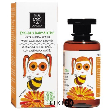 Средство Apivita Eco Eco-Bio Baby & Kids для мытья волос и тела с календулой и медом, 200 мл: цены и характеристики