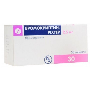 Бромокриптин-Рихтер табл. 2,5 мг фл. №30: цены и характеристики