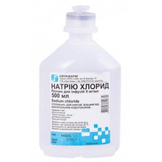 Натрія Хлорид р-р д/інф. 9 мг/мл контейнер полімерн. 500 мл