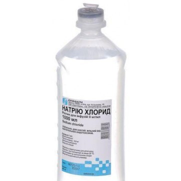 Натрия хлорид р-р д/инф. 9 мг/мл контейнер полимерн. 1000 мл: цены и характеристики