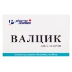 Валцик табл. п/о 500 мг блистер №10: цены и характеристики