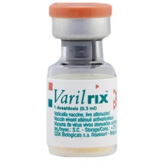 Вакцина Варілрикс ліофіл. д/р-ну д/ін. фл. 1 доза, з розч. (вода д/ін.) амп.