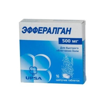 Ефералган табл. шип. 500 мг №16: ціни та характеристики