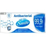Вологі серветки Smile Antibacterial з Д-пантенолом 60 шт