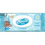 Вологі серветки Smile Baby Дитячі з екстрактом ромашки, алое і вітамінним комплексом з клапаном 100 шт