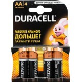 DURACELL Батарейки Basic AA алкал. 1,5V LR6 4шт 