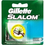 Змінні картриджі для гоління Gillette Slalom чоловічі зі зволожуючою смужкою 3 шт