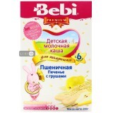 Дитяча молочна каша Bebi Premium Пшенична Печиво з грушами з 6 місяців, 200 г