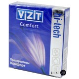 Презервативи латексні Vizit Hi-tech Comfort комфорт 3 шт