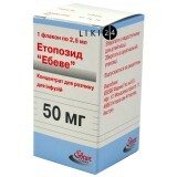 Етопозид "ебеве" конц. д/р-ну д/інф. 50 мг/2,5 мл фл.