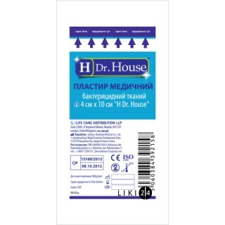 Пластырь медицинский бактерицидный H Dr. House 4 см х 10 см