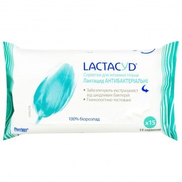 Влажные салфетки Lactacyd Антибактериальные для интимной гигиены 15 шт: цены и характеристики