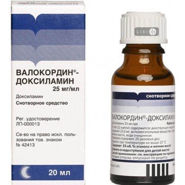 Валокордин-Доксиламин 25 мг/мл капли, 50 мл: цены и характеристики