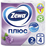 Двухслойная туалетная бумага Zewa Plus Сирень 4 шт