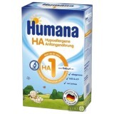 Суміш гіпоалергенна суха Humana ha 1 початкова для дітей з народження до 6 місяців 300 г