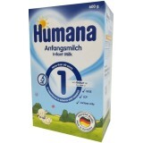 Суха молочна суміш Humana HA 1 гіпоалергенна з LC PUFA, пребіотиками і нуклеотидами для дітей з народження, 600 г