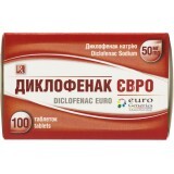 Диклофенак Евро табл. в/о кишково-розч. 50 мг блістер №100