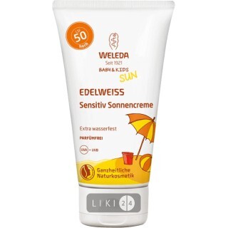 Солнцезащитный крем Weleda Эдельвейс для чувствительной кожи SPF 50 50 мл
