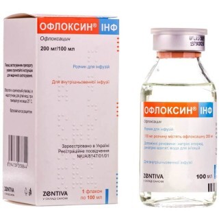 Офлоксин инф р-р д/инф. 200 мг фл. 100 мл