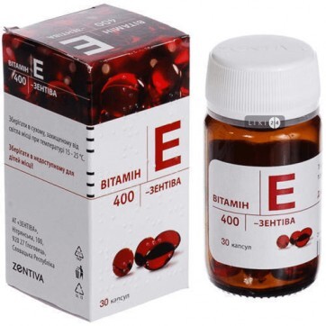 Витамин Е 400-Зентива капс. мягкие 400 мг фл. №30: цены и характеристики