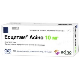 Эсцитам асино табл. п/плен. оболочкой 10 мг блистер №10