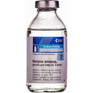 Натрію хлорид р-н д/інф. 0,9 % пляшка 250 мл