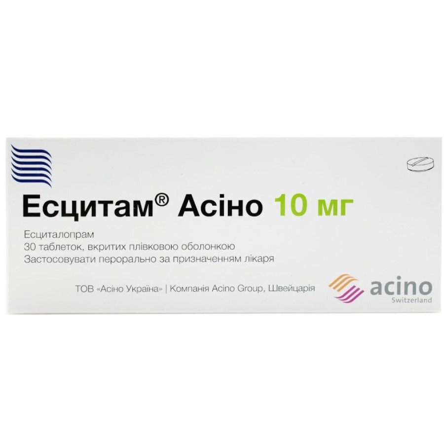 Эсцитам 10 табл. п/плен. оболочкой 10 мг блистер №30: цены и характеристики