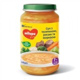 Суп-пюре Milupa с телятиной, рисом и морковью для детей от 7 месяцев, 200 г