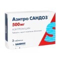 Азитро Cандоз табл. п/плен. оболочкой 500 мг блистер №3