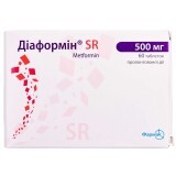 Диаформин SR табл. пролонг. дейст. 500 мг блистер №60