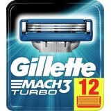 Змінні картриджі для гоління (леза) чоловічі Gillette Mach3 Turbo 12 шт
