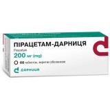Пирацетам-Дарница табл. п/о 200 мг контурн. ячейк. уп. №60