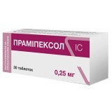Прамипексол IC табл. 0,25 мг блистер №30