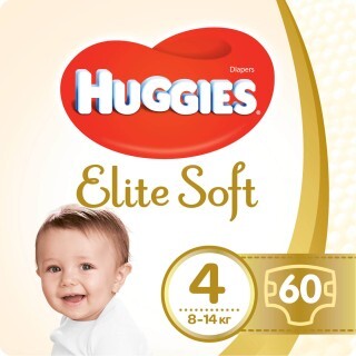 Подгузники Huggies Elite Soft  4 (8-14 кг) Mega 60 шт