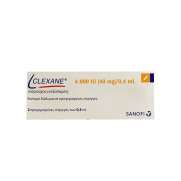 Clexane (Клексан) 4000 MЕ шприц-доза №2: цены и характеристики
