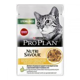Консерви для стерилізованих кішок Purina Pro Plan Nutrisavour Sterilised шматочки курки в підливі 85 г пауч