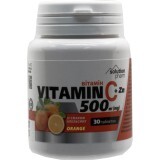 Таблетки жевательные Витамин С + Zn 500мг с апельсиновым вкусом флакон 30 шт Solution Pharm